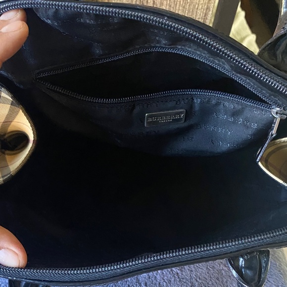 Burberry Tan and Black Plaid Satchel  authentic Burberry bag - Picture 7 of 13